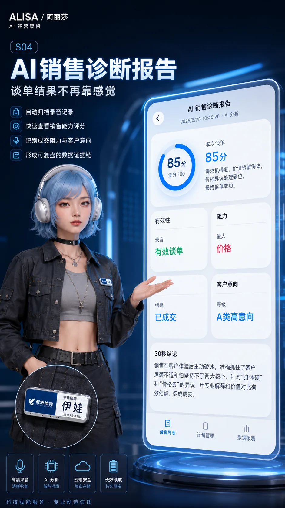 AI 销售诊断报告与助理展示